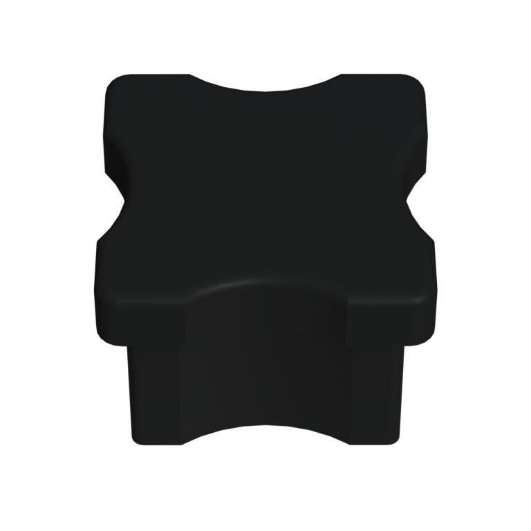 25x25 Mm Düz Konferans Sandalyesi Tapası Siyah-4.jpg