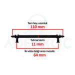 Kumru 64 Mm Çekmece Dolap Mobilya Kulpu Sert Plastik Polimer Siyah-2.jpg