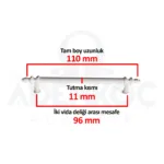 Kumru 96 Mm Çekmece Dolap Mobilya Kulpu Sert Plastik Polimer Beyaz-2.jpg