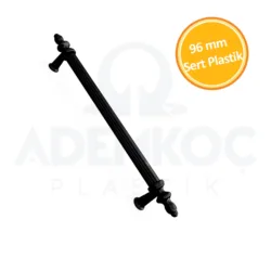 Kumru 96 Mm Çekmece Dolap Mobilya Kulpu Sert Plastik Polimer Siyah-1.jpg