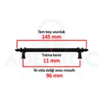 Kumru 96 Mm Çekmece Dolap Mobilya Kulpu Sert Plastik Polimer Siyah-2.jpg