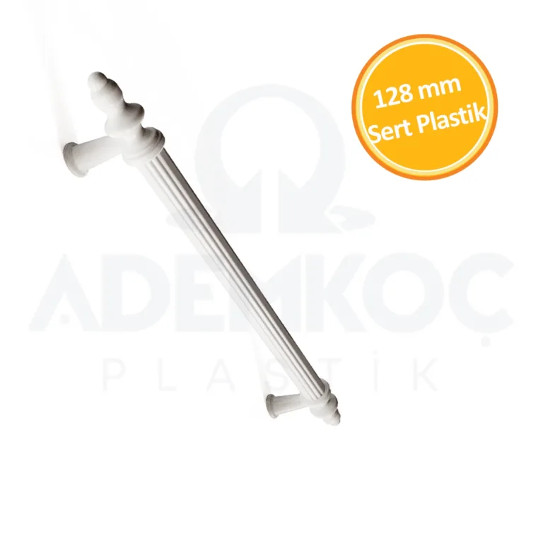 Kumru 128 Mm Çekmece Dolap Mobilya Kulpu Sert Plastik Polimer Beyaz-1.jpg