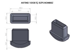 15x30 Mm Elips Bombeli Profil Tapası Siyah-4.jpg