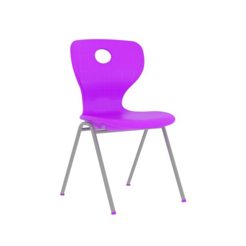 Modern Monoblok Sandalye Kurs Okul Kolej Öğrenci Sandalyesi Fuşya-1.jpg