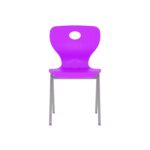 Modern Monoblok Sandalye Kurs Okul Kolej Öğrenci Sandalyesi Fuşya-2.jpg