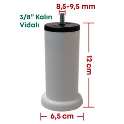12 Cm Asena Plastik Ayak 3/8 Beyaz-4.jpg