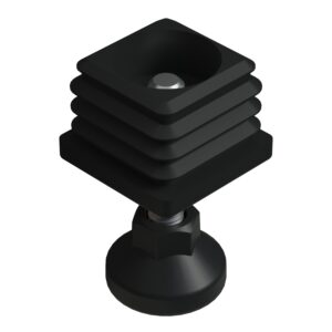 40x40 Mm Kademeli Plastik Rotil Ayak M10 - Profil Ayağı Tezgah Ayarlı Ayak Siyah-4.jpg