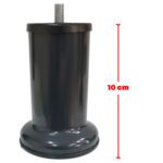 10 Cm Baza Ayağı Koltuk Ayağı Kanepe Ayağı Civatalı 3/8 (kalın Diş) Antrasit Gri-3.jpg