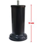 12 Cm Baza Ayağı Koltuk Ayağı Kanepe Ayağı Civatalı 3/8 (kalın Diş) Antrasit Gri-3.jpg