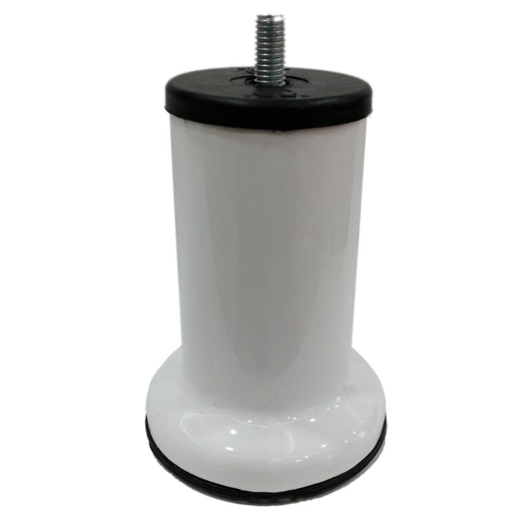 10 Cm Baza Ayağı Koltuk Ayağı Kanepe Ayağı Civatalı 3/8 (kalın Diş) Beyaz-1.jpg