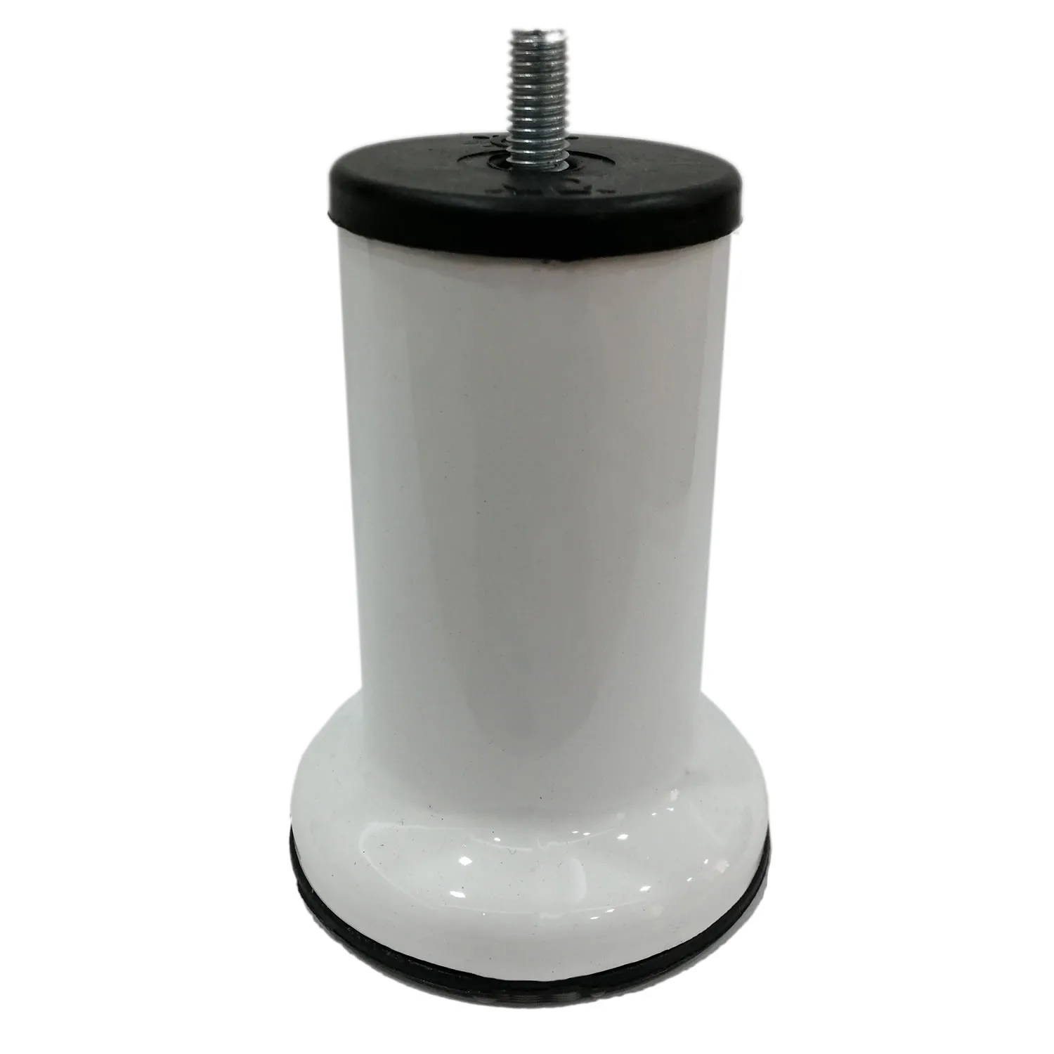 10 Cm Baza Ayağı Koltuk Ayağı Kanepe Ayağı Civatalı M8 (ince Diş) Beyaz-1.jpg