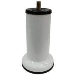 12 Cm Baza Ayağı Koltuk Ayağı Kanepe Ayağı Civatalı 3/8 (kalın Diş) Beyaz-1.jpg