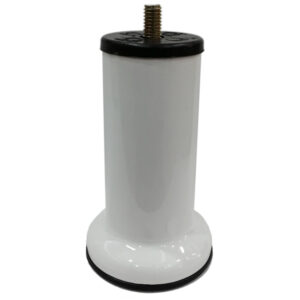 12 Cm Baza Ayağı Koltuk Ayağı Kanepe Ayağı Civatalı 3/8 (kalın Diş) Beyaz-1.jpg