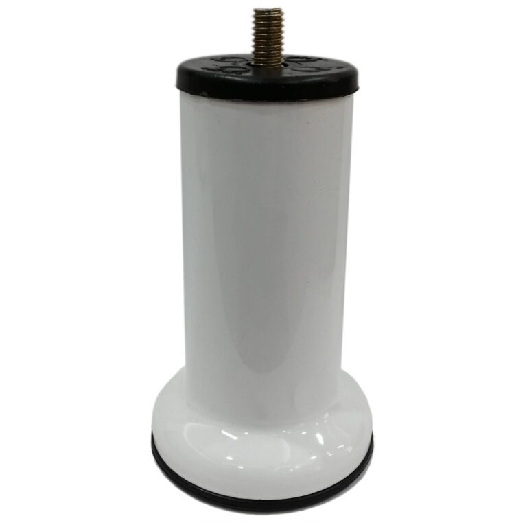 12 Cm Baza Ayağı Koltuk Ayağı Kanepe Ayağı Civatalı 3/8 (kalın Diş) Beyaz-1.jpg