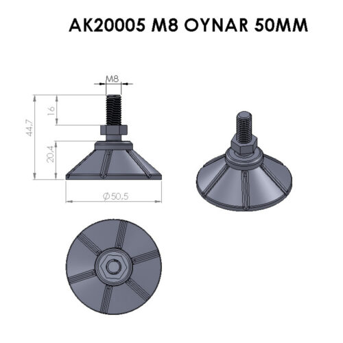 Çap: 50 Mm M8 Oynar Plastik Siyah-4.jpg