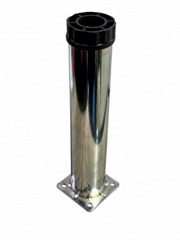 Tablalı Ayarlı Metal Dolap Tezgah Baza Koltuk Kanepe Ayağı Krom Çap:42 Mm 20 Cm-1.jpg