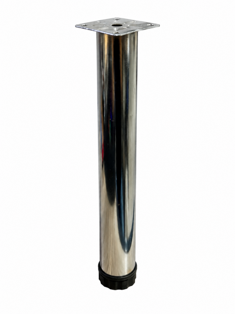 Tablalı Ayarlı Metal Dolap Tezgah Baza Koltuk Kanepe Ayağı Krom Çap:42 Mm 30 Cm-1.jpg