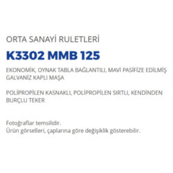 Mavi Pasifize Edilmiş Galvaniz Kaplı Maşa Polipropilen Kasnaklı