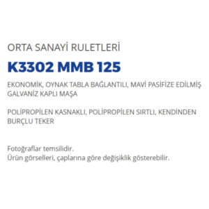 Mavi Pasifize Edilmiş Galvaniz Kaplı Maşa Polipropilen Kasnaklı