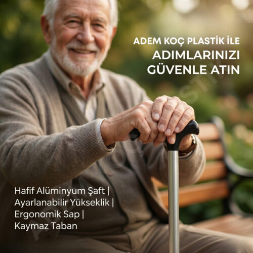 Yükseklik Ayarlı Alüminyum Gövdeli Baston Asa 100 Cm-2.jpg