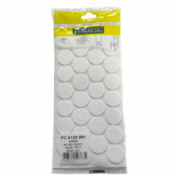 Pacific Yuvarlak Yapışkanlı Sandalye Koltuk Mobilya Ayak Keçesi Felt 28 Mm Beyaz-1.jpg