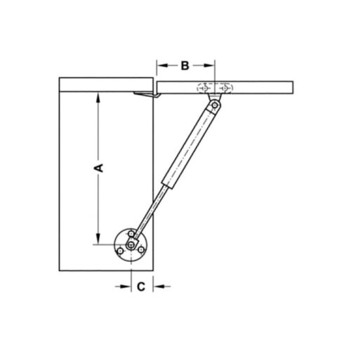 Standart Gazlı Piston 100 N 25 Cm Beyaz-2.jpg