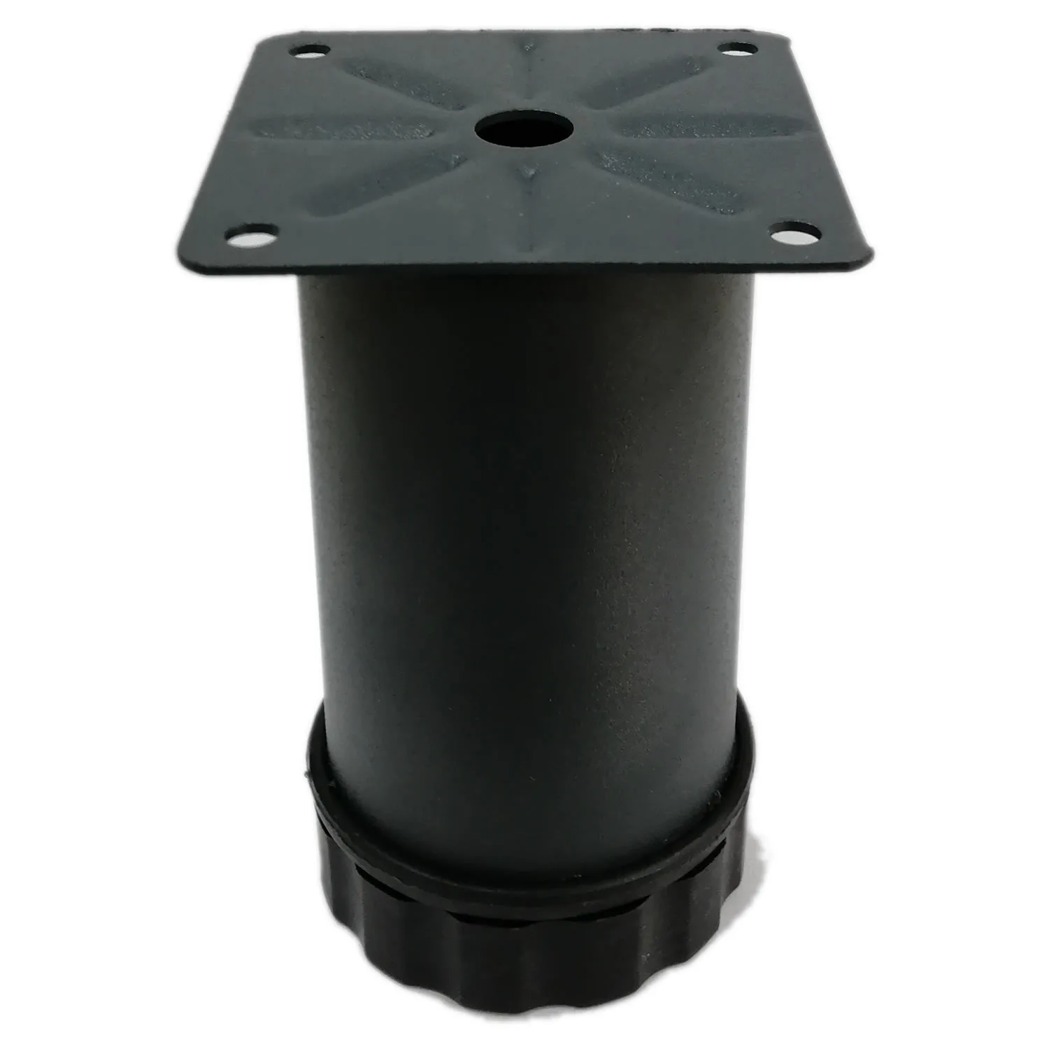 Tablalı Ayarlı Metal Dolap Tezgah Baza Sehpa Koltuk Kanepe Ayağı Antrasit Gri Çap:51 Mm 10 Cm-1.jpg