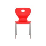 Modern Monoblok Sandalye Kurs Okul Kolej Öğrenci Sandalyesi Kırmızı-2.jpg