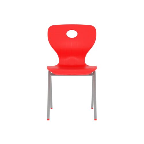 Modern Monoblok Sandalye Kurs Okul Kolej Öğrenci Sandalyesi Kırmızı-2.jpg