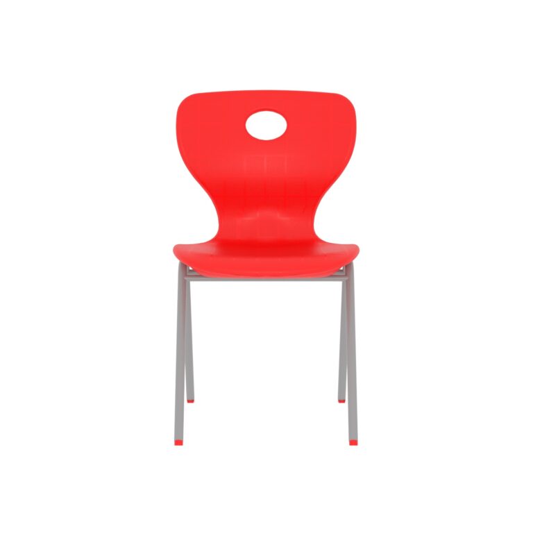 Modern Monoblok Sandalye Kurs Okul Kolej Öğrenci Sandalyesi Kırmızı-2.jpg