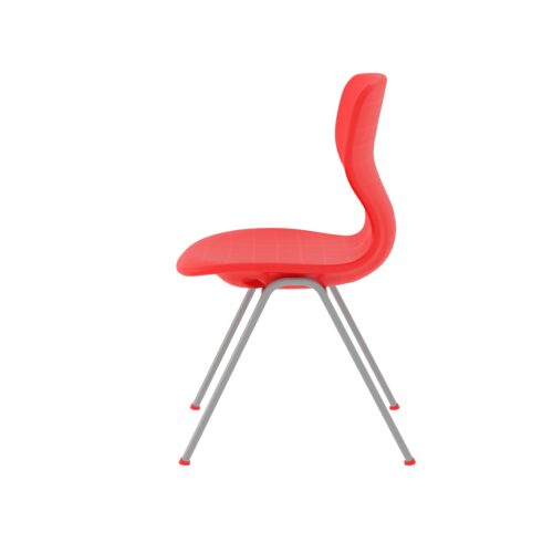 Modern Monoblok Sandalye Kurs Okul Kolej Öğrenci Sandalyesi Kırmızı-3.jpg