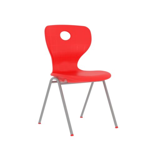Modern Monoblok Sandalye Kurs Okul Kolej Öğrenci Sandalyesi Kırmızı-1.jpg