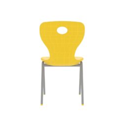 Modern Monoblok Sandalye Kurs Okul Kolej Öğrenci Sandalyesi Sarı-4.jpg