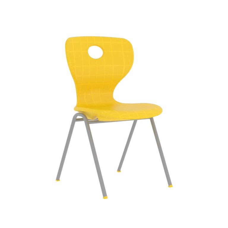 Modern Monoblok Sandalye Kurs Okul Kolej Öğrenci Sandalyesi Sarı-1.jpg