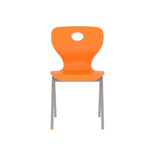 Modern Monoblok Sandalye Kurs Okul Kolej Öğrenci Sandalyesi Turuncu-2.jpg