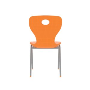 Modern Monoblok Sandalye Kurs Okul Kolej Öğrenci Sandalyesi Turuncu-4.jpg