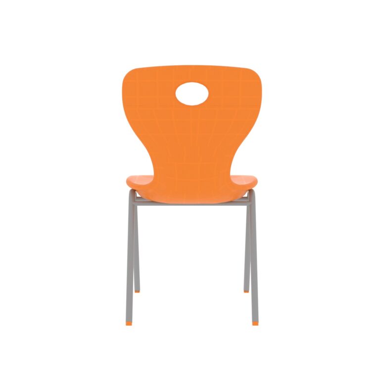 Modern Monoblok Sandalye Kurs Okul Kolej Öğrenci Sandalyesi Turuncu-4.jpg