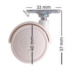 Oynak Tablalı Dolap Sehpa Masa Ayağı Mobilya Tekerleği 40 Mm Beyaz-2.jpg
