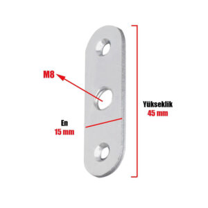 Dolap Raf Bingo Ayak Ve Bağlantı Sacı Siyah (4 Takım) - Görsel 3