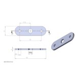 Bingo Ayakları Sacı M6 Civatalı Mobilya Dolap Ayağı Bağlantı Aparatı M6 Elips Sac 45x15 Mm-3.jpg