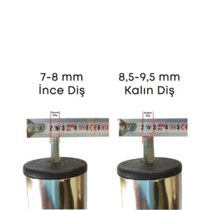 12 Cm Baza Ayağı Koltuk Ayağı Kanepe Ayağı Civatalı M8 (ince Diş)-3.jpg