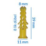 Plastik Dübel 8 Mm Sarı-3.jpg