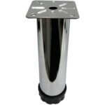 Tablalı Ayarlı Metal Dolap Tezgah Baza Koltuk Kanepe Ayağı Krom Çap:42 Mm 15 Cm-1.jpg