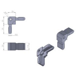 20x20 Mm Yazı Tahtası Köşe Birleştirme Aparatı Gri-2.jpg